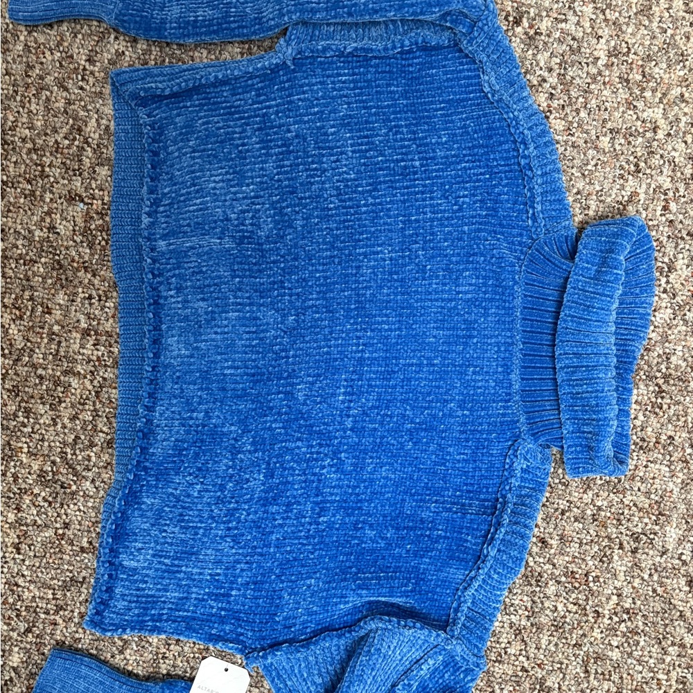 Blue Chenille Sweater Altar’d state nwt